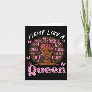 Carte Lutte Contre Le Cancer Comme La Reine Afro Survivo