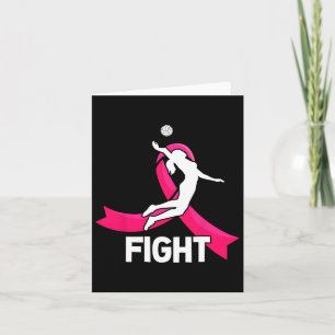 Carte Lutte contre le cancer du sein Volleyball rose Rib