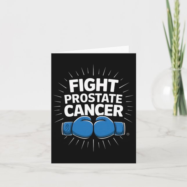 Carte Lutter contre le cancer de la prostate Gants de bo (Devant)