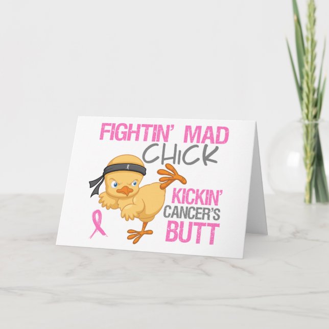 Carte Lutter contre le cancer du sein des poussins (Devant)