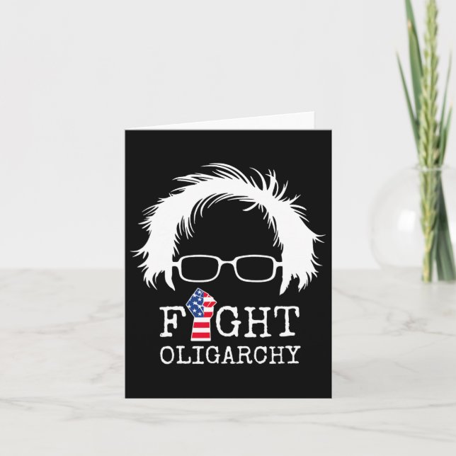 Carte Lutter Contre L'Oligarchie Sanders Et Aoc Liberter (Devant)