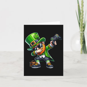 Carte Lutteur de gamer lutin Dab Danse St Pattys St Pa