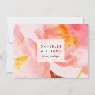 Carte Luxe Watercolor Rose Florals Certificat cadeau