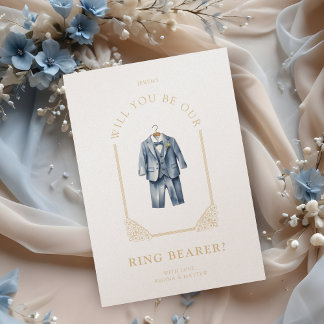 Carte Luxurious Ring Bearer Blue Dress Ornamental Dome
