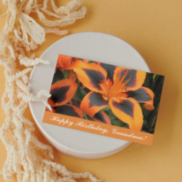 Carte Lys Asiatiques Orange Pour Anniversaire Floral Gra