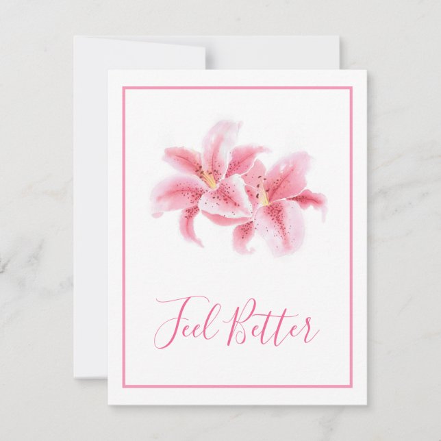 Carte Lys Stargazer Rose (Devant)