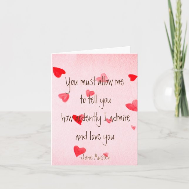 Carte M. Darcy Valentine (Devant)