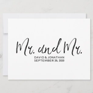 Carte "M. et M." SIGNE Mariage Gay Stylish Lettré