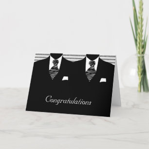 Carte M. et M. Two Grooms Mariage Félicitations