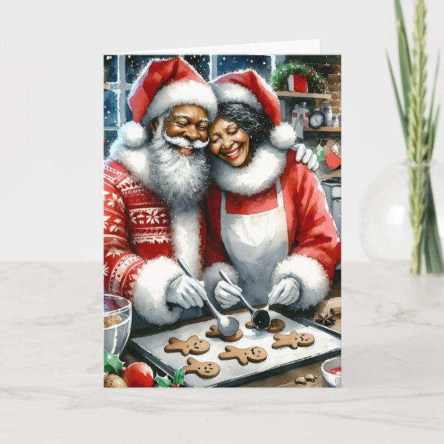 Carte M. et Mme Clause Cute Noël personnalisé (Devant)