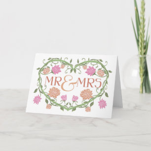 Carte M. et Mme Mariage Card Félicitations aux jeunes ma