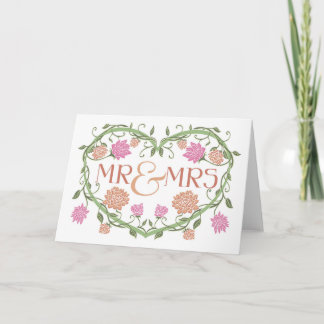 Carte M. et Mme Mariage Card Félicitations aux jeunes ma