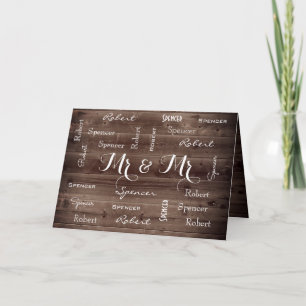 Carte M. & M. Rustic & Romantic Mariage