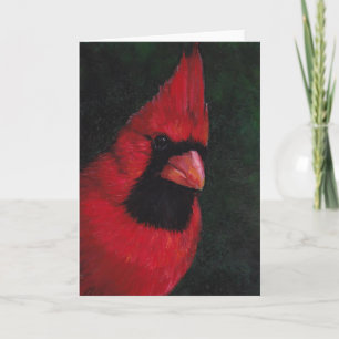 Carte M. Red Cardinal Bird Art Greeting Card