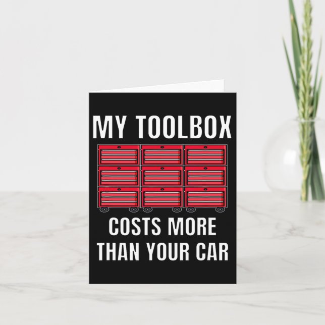 Carte Ma boîte à outils coûte plus que votre voiture Fun (Devant)