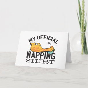 Carte Ma chemise de sieste officielle - Giraffe endormie