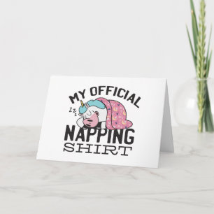 Carte Ma chemise de sieste officielle - Lazy sommeil Uni