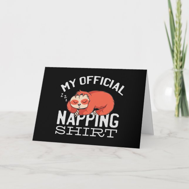 Carte Ma chemise de sieste officielle Sloth (Devant)