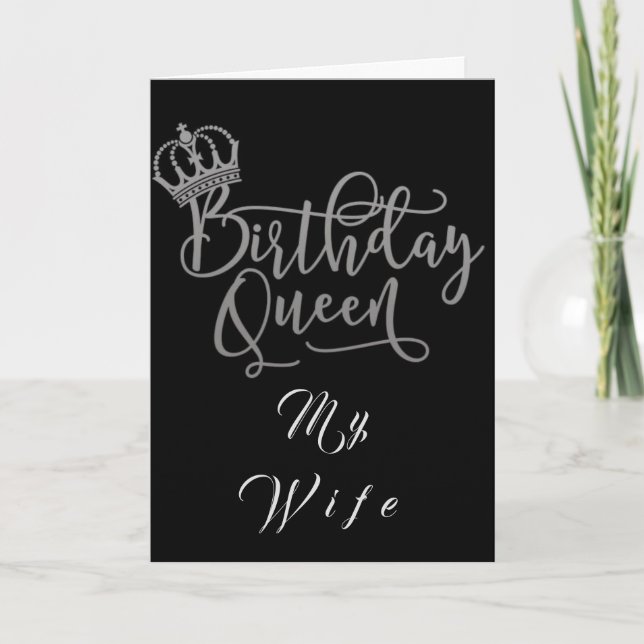 CARTE MA **FEMME** & **REINE D'ANNIVERSAIRE** (Devant)
