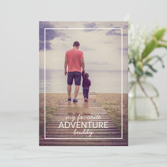Carte Ma Fête des pères préférée Adventure Buddy (Debout devant)