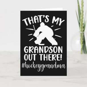 Carte Ma grand-mère de hockey de mon petit-fils joueur d