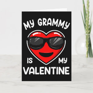 Carte Ma mamie est mon cœur de la Saint-Valentin garçon 
