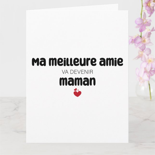 Carte "Ma meilleure amie va devenir maman" Karte (Orchidee)