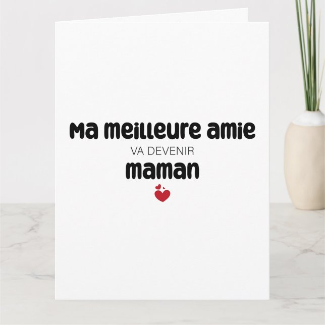 Carte "Ma meilleure amie va devenir maman" Karte (Vorderseite)