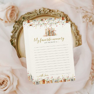 Carte Ma mémoire préférée avec le livre de mariée - jeu