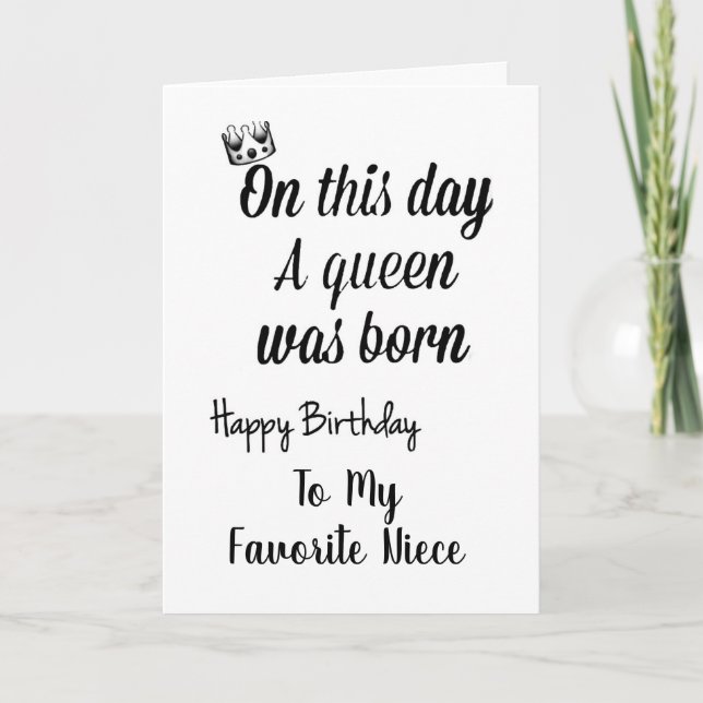 CARTE **MA NIÈNE PRÉFÉRÉE** VOUS ÊTES UNE REINE "ANNIVER (Devant)