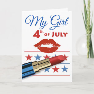Carte Ma petite amie 4 juillet Lipstick Card