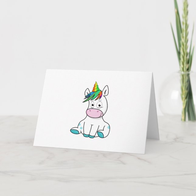 Carte Ma petite licorne mignonne (Devant)