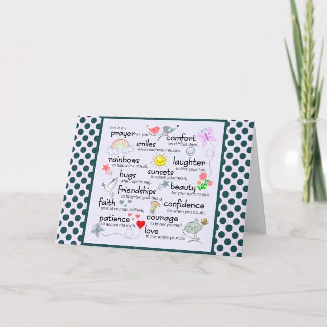 Carte Ma Prière Pour Vous (Devant)