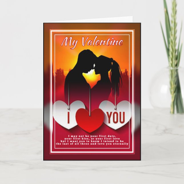 Carte Ma Saint-Valentin Je T'aimerai Jusqu'à La Fin Des  (Devant)