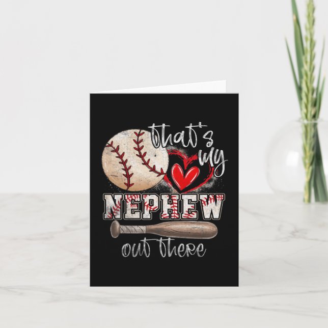 Carte Ma tante de baseball Mon neveu là-bas Tante Tante  (Devant)