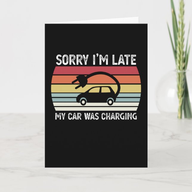 Carte Ma voiture chargeait Funny Electric Vehicle EV Don (Devant)