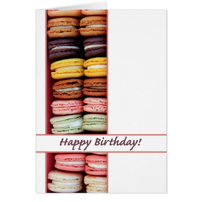 Carte Macaron Anniversaire (Devant)