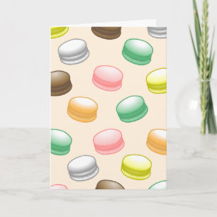 Carte Macarons doux et colorés