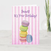 Macarons Pâtisserie française aux aquarelles Anniv