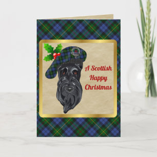 Carte MacEwen/MacEwan Badge & Tartan Personnalisé Noël