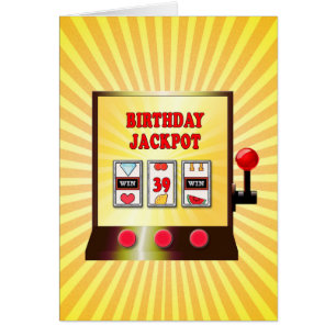 Carte machine à sous 39e anniversaire
