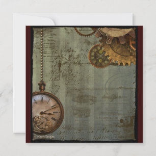 Carte Machine à voyager dans le temps Steampunk