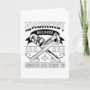 Carte Machiniste CNC Machinist Machine Job Drôle Cadeau