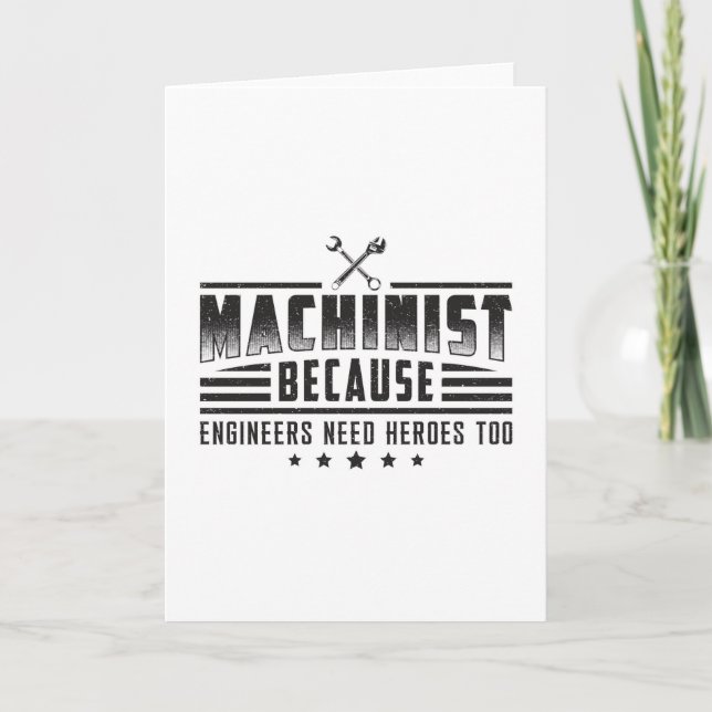 Carte Machiniste Machine CNC Machiniste Idée Cadeau Drôl (Devant)