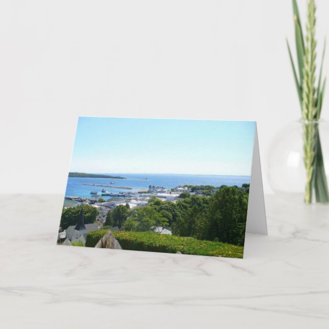 Carte Mackinac Island View, Michigan USA Anniversaire (Devant)