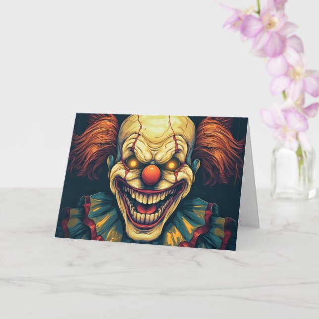Carte Mad Circus Side Show Carnival Clown Halloween (Orchidée)
