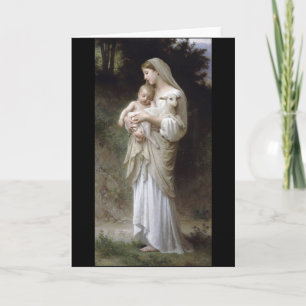 Carte Madame Child Lamb d'innocence de Bouguereau