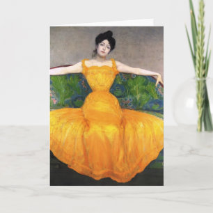 Carte Madame maximum de Kurzweil- dans la robe jaune