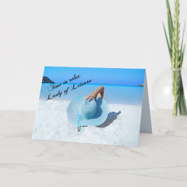 Carte Madame Retirement de loisirs - avec le vers (Devant)