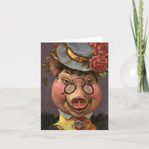 Carte Madame victorienne d'humour, idiote et drôle